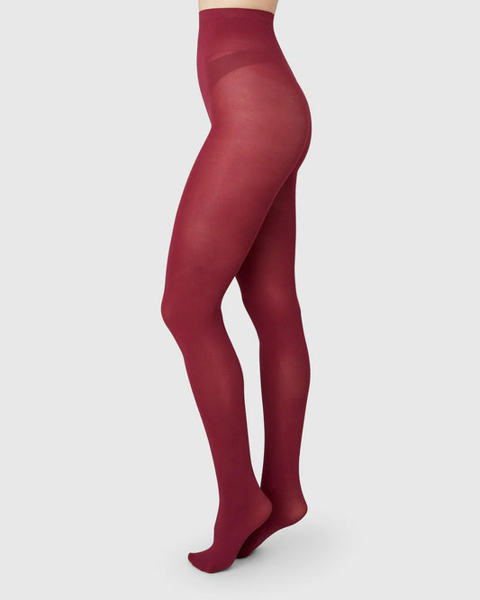 Olivia Premium Tights Red Mahogany